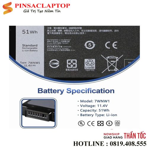 Pin Dell Latitude Rugged 5420 5424 7WNW1