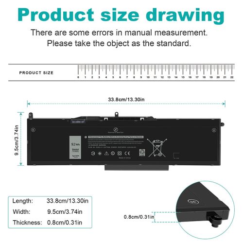Pin Laptop Dell Precision 15 3520 3530 Latitude 15 5580 5590 5591 92WH VG93N 0VG93N 0WFWKK